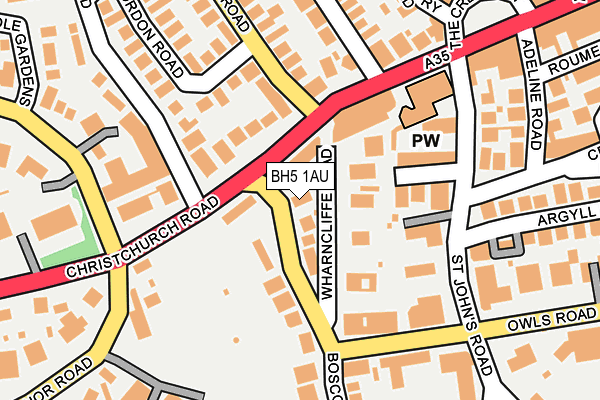 BH5 1AU map - OS OpenMap – Local (Ordnance Survey)