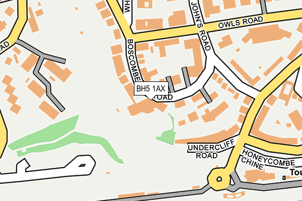 BH5 1AX map - OS OpenMap – Local (Ordnance Survey)