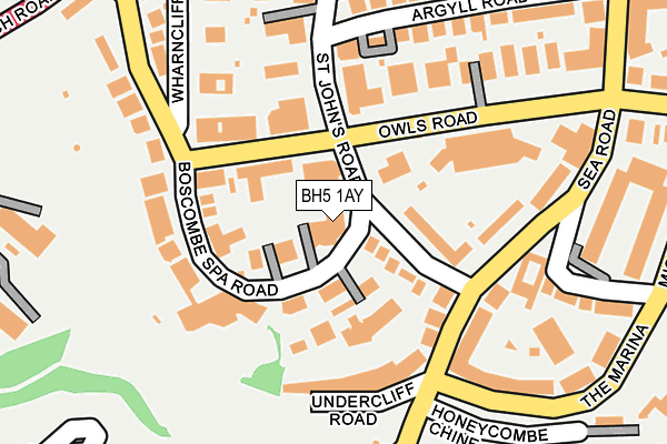 BH5 1AY map - OS OpenMap – Local (Ordnance Survey)