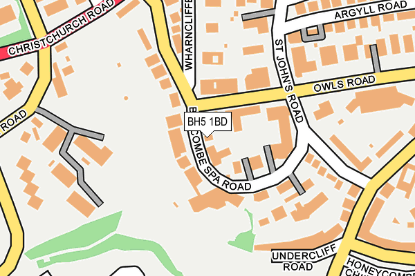 BH5 1BD map - OS OpenMap – Local (Ordnance Survey)