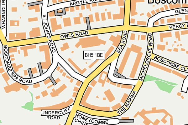 BH5 1BE map - OS OpenMap – Local (Ordnance Survey)