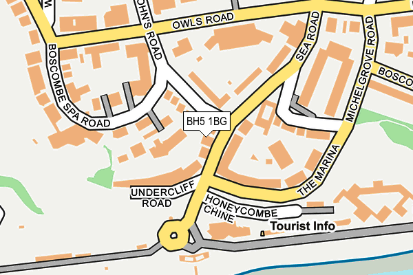 BH5 1BG map - OS OpenMap – Local (Ordnance Survey)