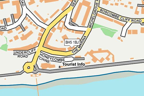 BH5 1BJ map - OS OpenMap – Local (Ordnance Survey)