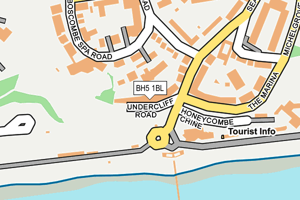 BH5 1BL map - OS OpenMap – Local (Ordnance Survey)