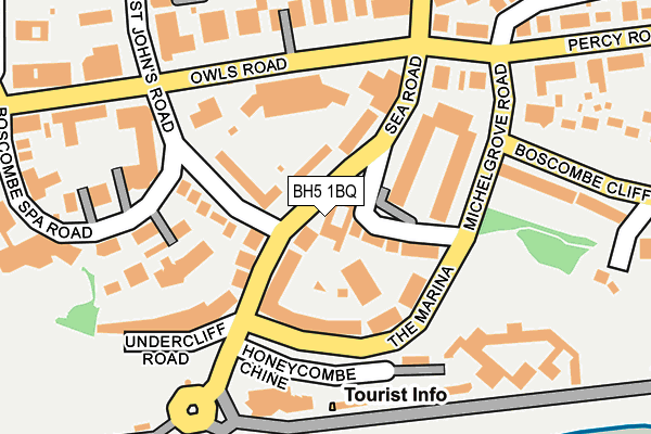 BH5 1BQ map - OS OpenMap – Local (Ordnance Survey)