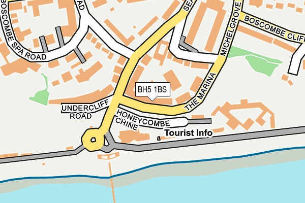 BH5 1BS map - OS OpenMap – Local (Ordnance Survey)
