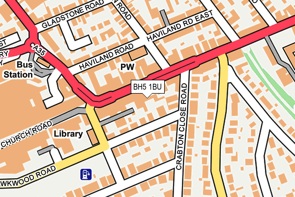BH5 1BU map - OS OpenMap – Local (Ordnance Survey)