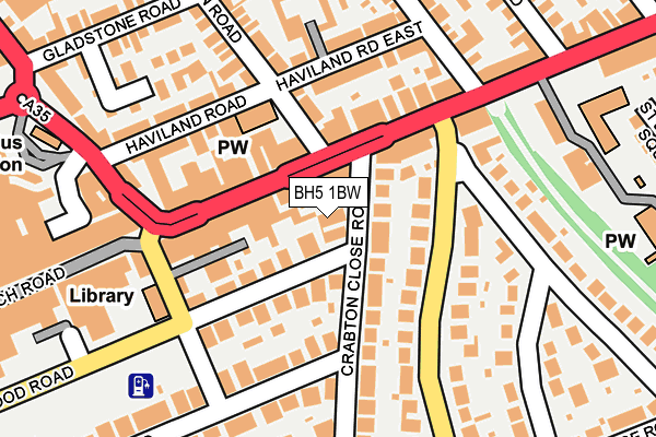 BH5 1BW map - OS OpenMap – Local (Ordnance Survey)