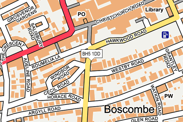BH5 1DD map - OS OpenMap – Local (Ordnance Survey)