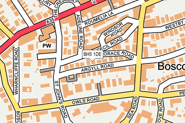 BH5 1DE map - OS OpenMap – Local (Ordnance Survey)