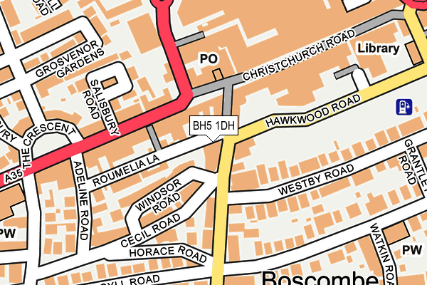 BH5 1DH map - OS OpenMap – Local (Ordnance Survey)