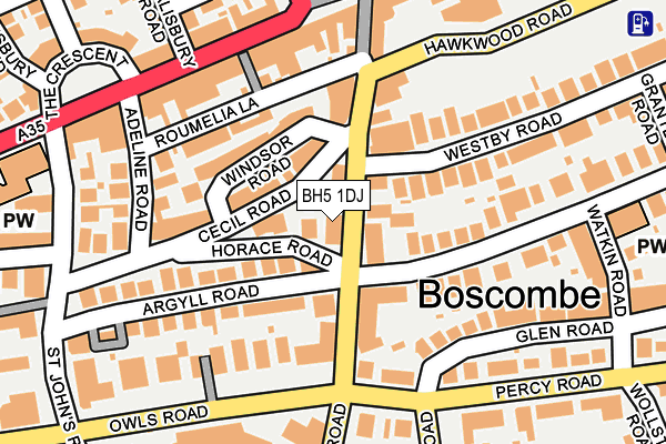 BH5 1DJ map - OS OpenMap – Local (Ordnance Survey)