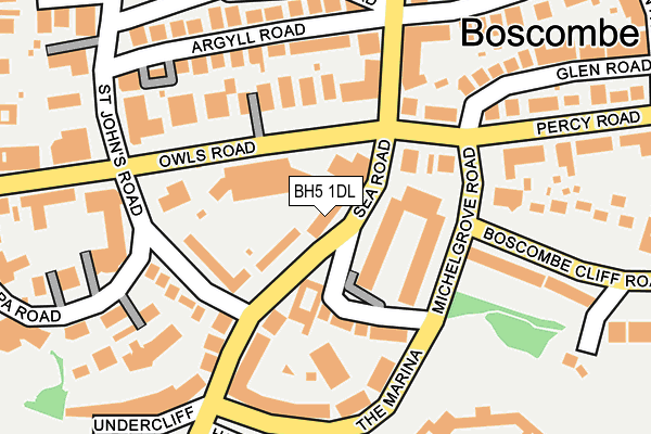 BH5 1DL map - OS OpenMap – Local (Ordnance Survey)