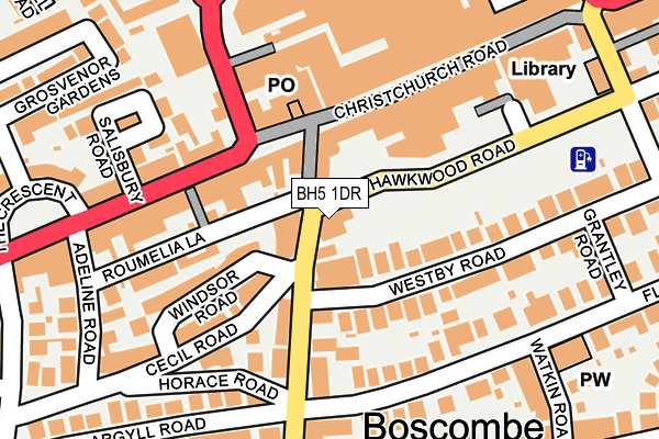 BH5 1DR map - OS OpenMap – Local (Ordnance Survey)