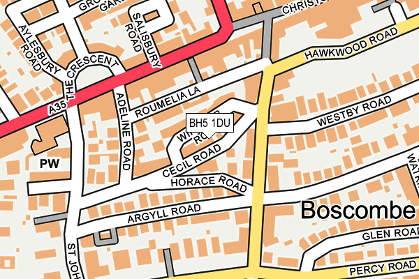 BH5 1DU map - OS OpenMap – Local (Ordnance Survey)
