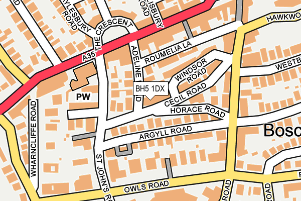 BH5 1DX map - OS OpenMap – Local (Ordnance Survey)