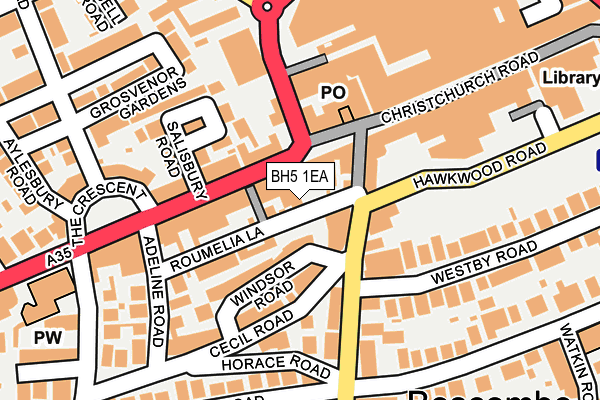 BH5 1EA map - OS OpenMap – Local (Ordnance Survey)