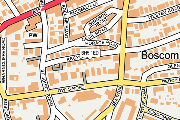 BH5 1ED map - OS OpenMap – Local (Ordnance Survey)