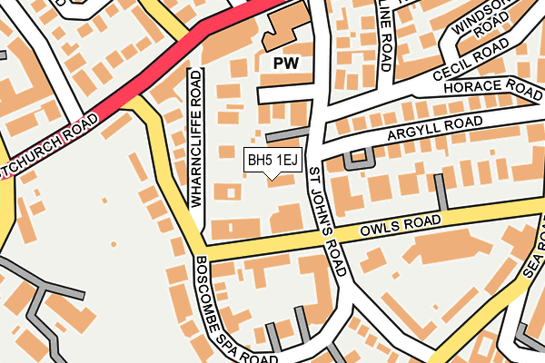 BH5 1EJ map - OS OpenMap – Local (Ordnance Survey)