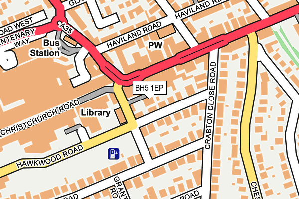 BH5 1EP map - OS OpenMap – Local (Ordnance Survey)