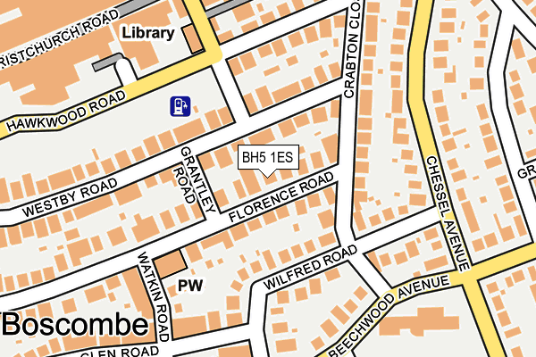 BH5 1ES map - OS OpenMap – Local (Ordnance Survey)