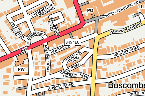 BH5 1EU map - OS OpenMap – Local (Ordnance Survey)