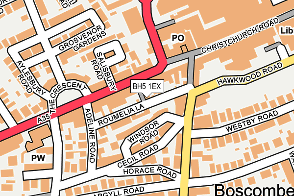 BH5 1EX map - OS OpenMap – Local (Ordnance Survey)