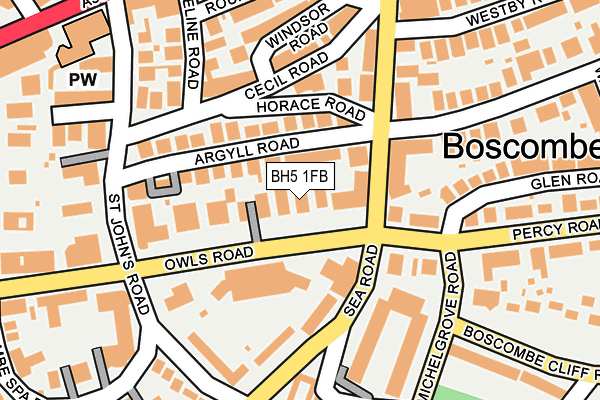 BH5 1FB map - OS OpenMap – Local (Ordnance Survey)