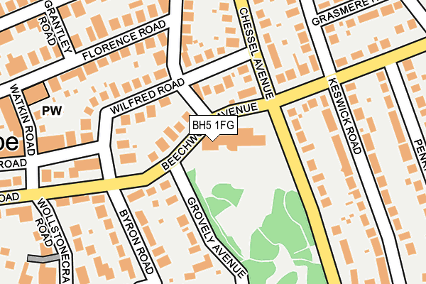 BH5 1FG map - OS OpenMap – Local (Ordnance Survey)