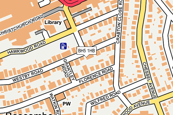 BH5 1HB map - OS OpenMap – Local (Ordnance Survey)