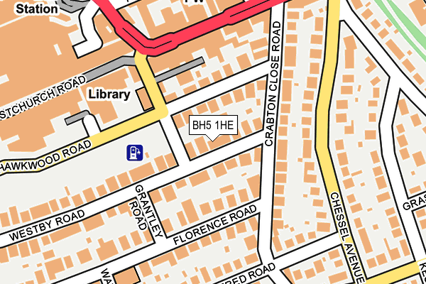 BH5 1HE map - OS OpenMap – Local (Ordnance Survey)