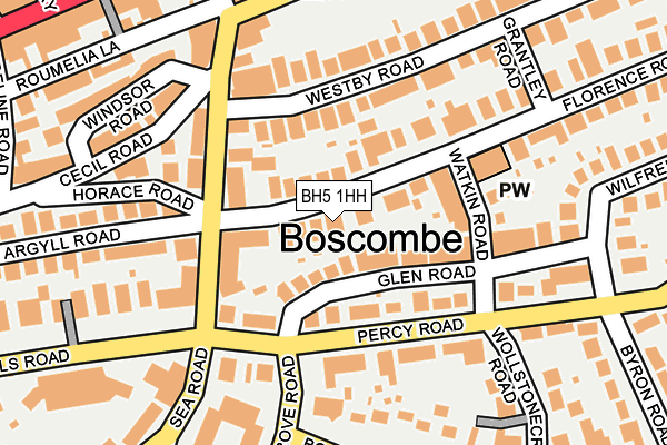BH5 1HH map - OS OpenMap – Local (Ordnance Survey)