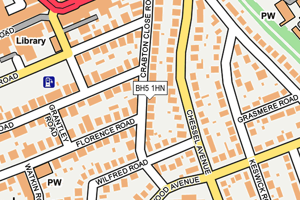 BH5 1HN map - OS OpenMap – Local (Ordnance Survey)