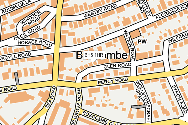 BH5 1HR map - OS OpenMap – Local (Ordnance Survey)