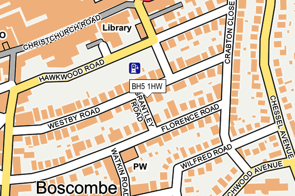 BH5 1HW map - OS OpenMap – Local (Ordnance Survey)