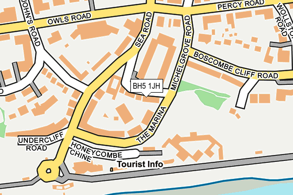 BH5 1JH map - OS OpenMap – Local (Ordnance Survey)