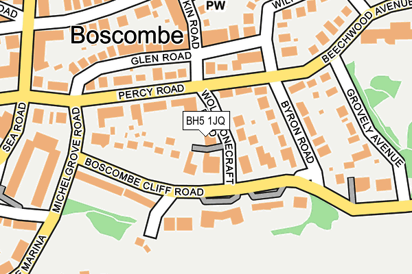 BH5 1JQ map - OS OpenMap – Local (Ordnance Survey)