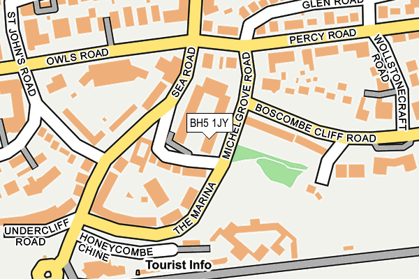 BH5 1JY map - OS OpenMap – Local (Ordnance Survey)