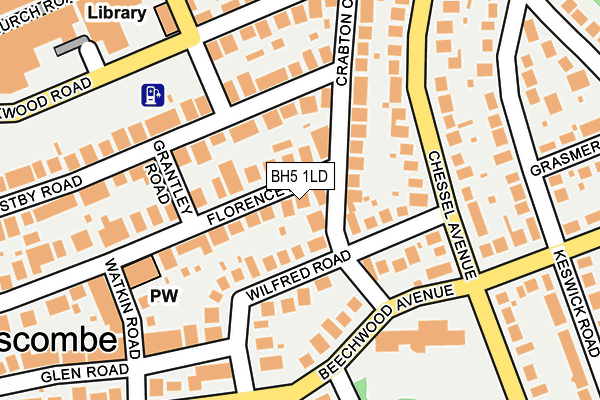 BH5 1LD map - OS OpenMap – Local (Ordnance Survey)
