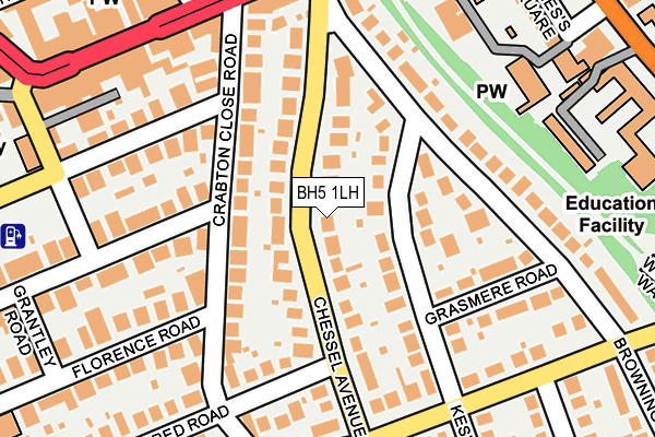 BH5 1LH map - OS OpenMap – Local (Ordnance Survey)