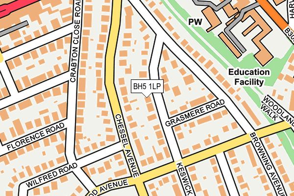 BH5 1LP map - OS OpenMap – Local (Ordnance Survey)
