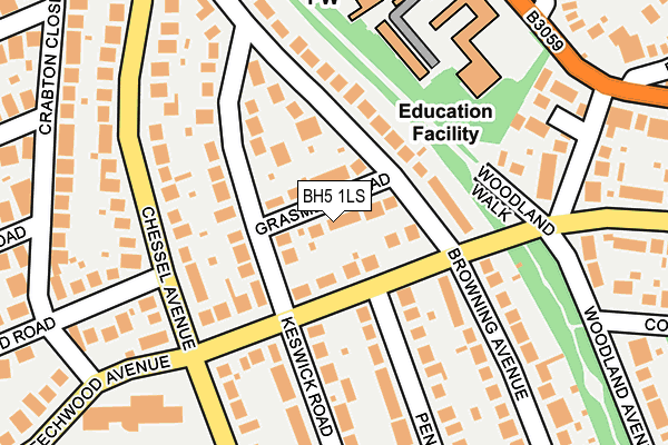 BH5 1LS map - OS OpenMap – Local (Ordnance Survey)