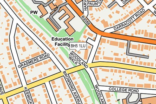 BH5 1LU map - OS OpenMap – Local (Ordnance Survey)