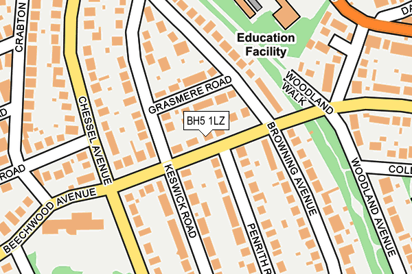 BH5 1LZ map - OS OpenMap – Local (Ordnance Survey)