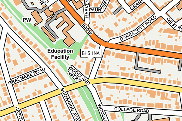 BH5 1NA map - OS OpenMap – Local (Ordnance Survey)