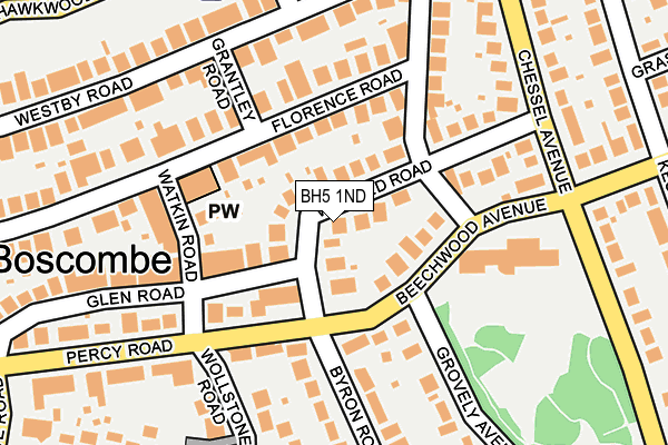 BH5 1ND map - OS OpenMap – Local (Ordnance Survey)