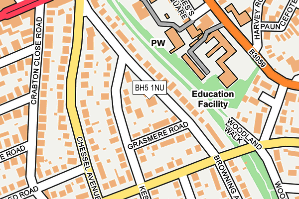 BH5 1NU map - OS OpenMap – Local (Ordnance Survey)