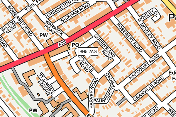 BH5 2AG map - OS OpenMap – Local (Ordnance Survey)