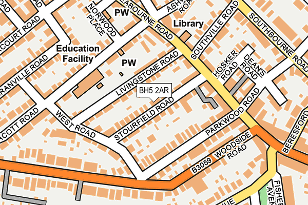 BH5 2AR map - OS OpenMap – Local (Ordnance Survey)