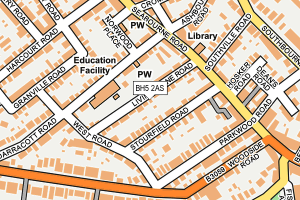 BH5 2AS map - OS OpenMap – Local (Ordnance Survey)
